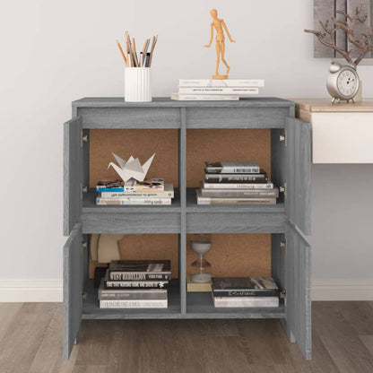 Credenza Grigio Sonoma 70x41x75 cm in Truciolato - homemem39