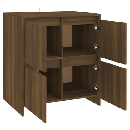 Credenza Rovere Marrone 70x41x75 cm in Truciolato - homemem39