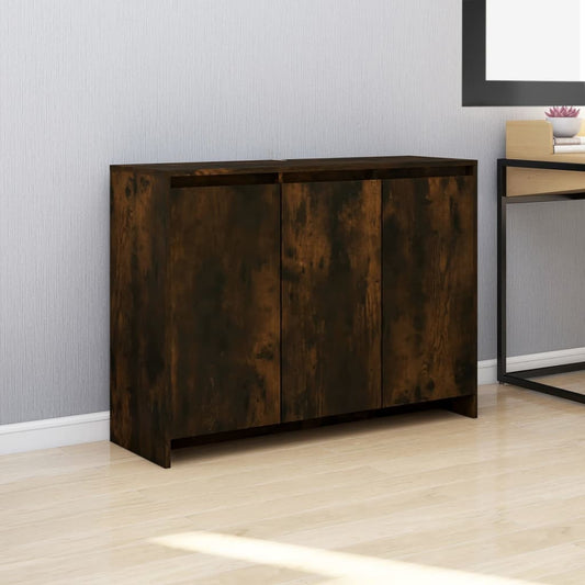 Credenza Rovere Fumo 102x33x75 cm in Truciolato | homemem39