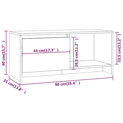 Mobile Porta TV Grigio Sonoma 90x35x40 cm in Truciolato