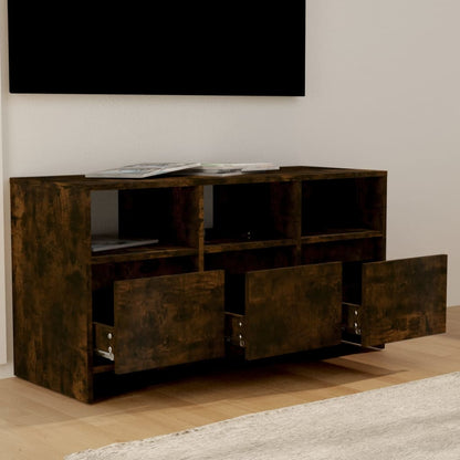 Mobile Porta TV Rovere Fumo 102x37,5x52,5 cm in Truciolato