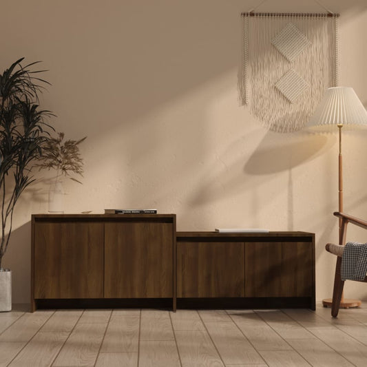 Mobile TV Rovere Marrone 146,5x35x50 cm in Truciolato - homemem39