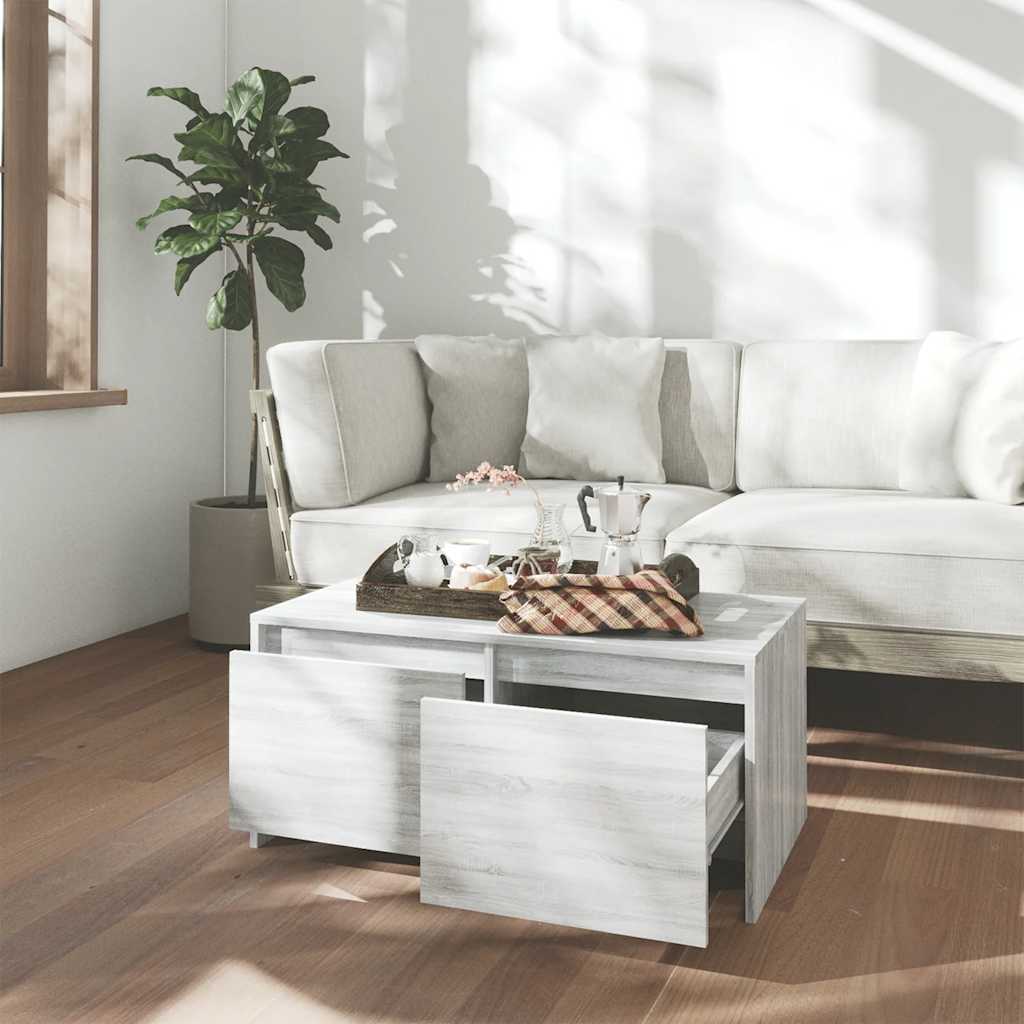 Tavolino da Salotto Grigio Sonoma 90x50x41,5 cm in Truciolato | homemem39