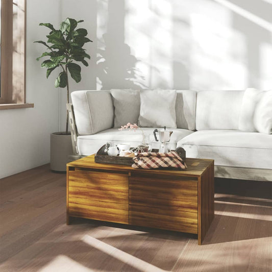 Tavolino da Salotto Rovere Marrone 90x50x41,5 cm in Truciolato | homemem39