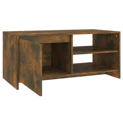 Tavolino da Salotto Rovere Fumo 102x50x45 cm Legno Multistrato | homemem39