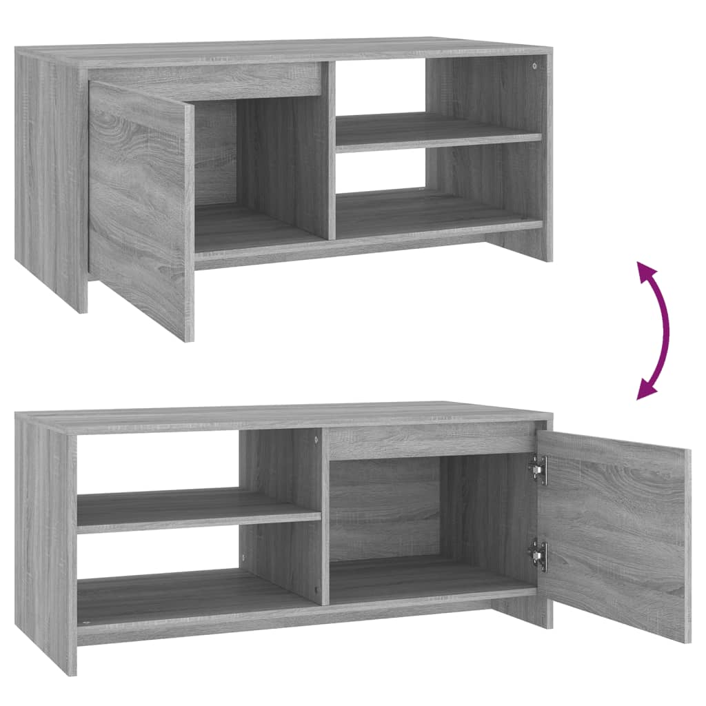 Tavolino da Salotto Grigio Sonoma 102x50x45cm Legno Multistrato | homemem39