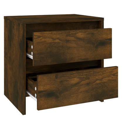 Comodini 2 pz Rovere Fumo 45x34,5x44,5 cm in Truciolato