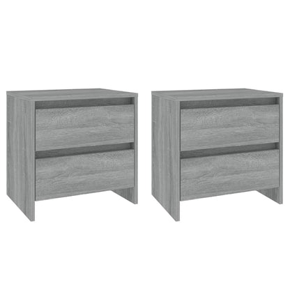 Comodini 2 pz Grigio Sonoma 45x34,5x44,5 cm in Truciolato