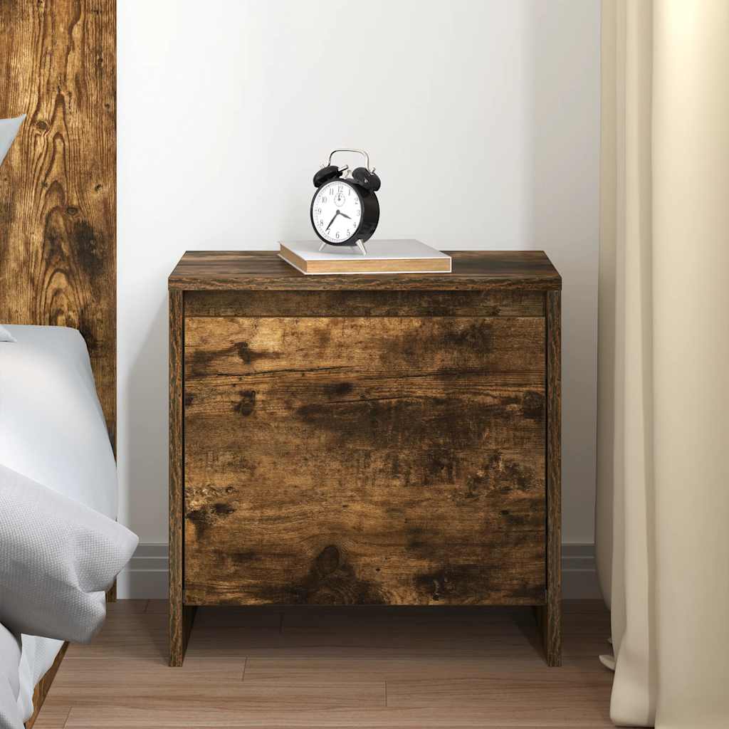 Comodino Rovere Fumo 45x34x44,5 cm in Truciolato | homemem39