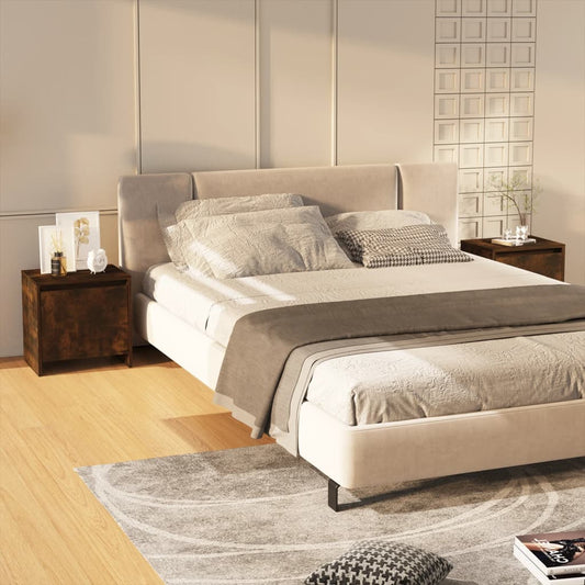 Comodini 2 pz Rovere Fumo 45x34x44,5 cm in Truciolato - homemem39