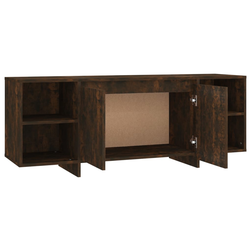Mobile Porta TV Rovere Fumo 130x35x50 cm in Truciolato - homemem39