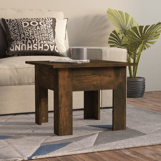 Tavolino da Salotto Rovere Fumo 55x55x42 cm in Truciolato | homemem39