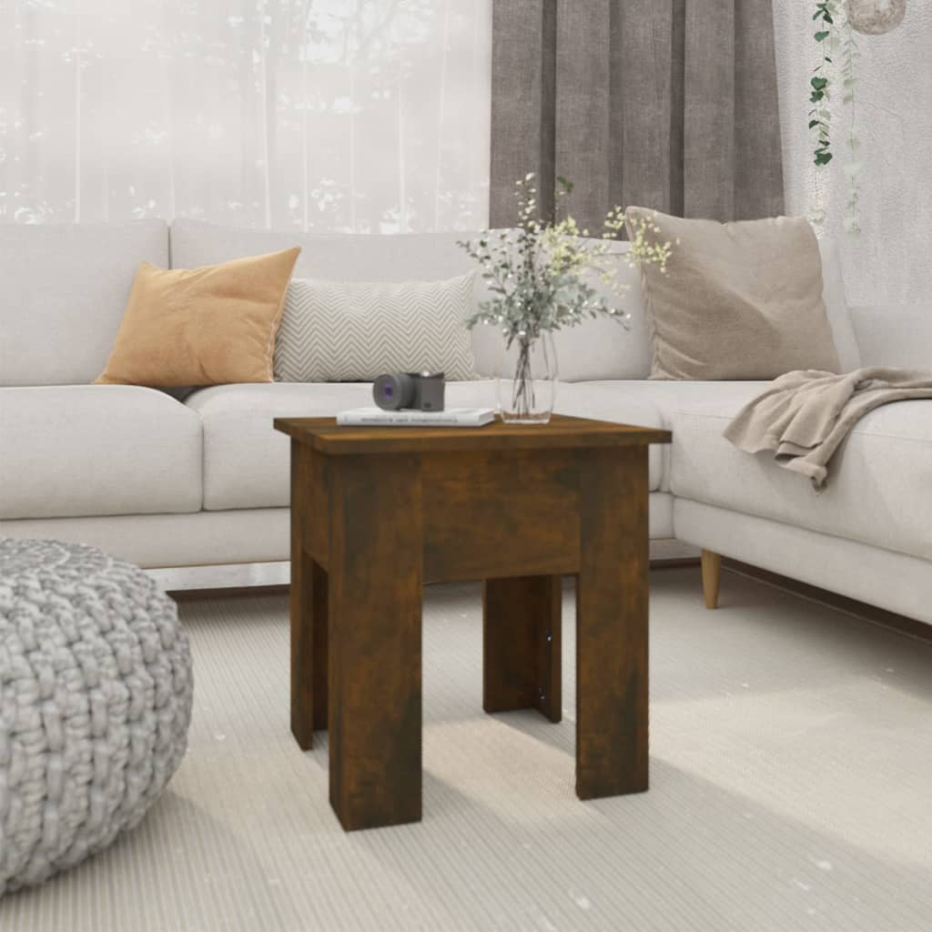 Tavolino da Salotto Rovere Fumo 40x40x42 cm in Truciolato | homemem39