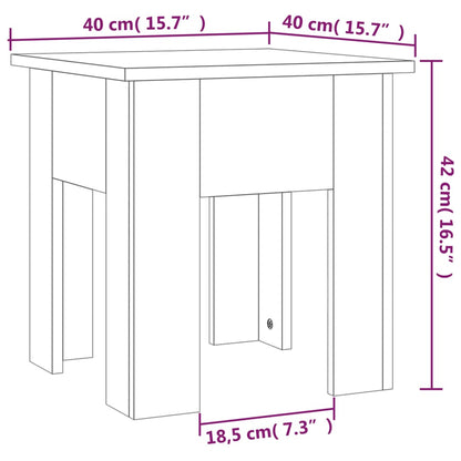 Tavolino da Salotto Rovere Marrone 40x40x42 cm in Truciolato | homemem39