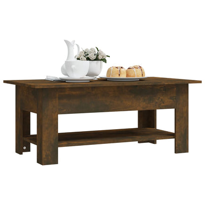 Tavolino da Salotto Rovere Fumo 102x55x42 cm in Truciolato | homemem39
