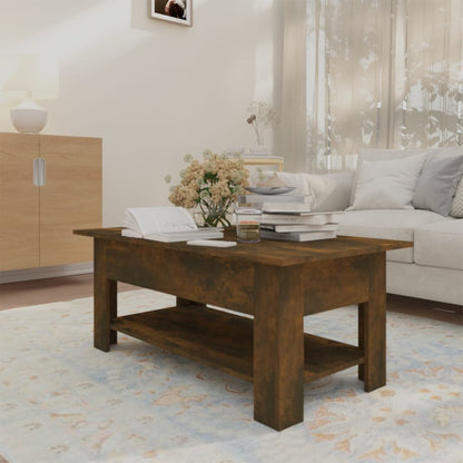 Tavolino da Salotto Rovere Fumo 102x55x42 cm in Truciolato | homemem39