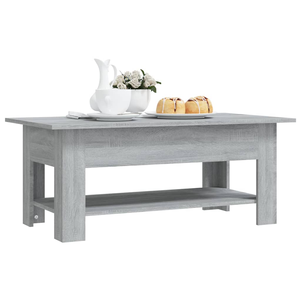 Tavolino da Salotto Grigio Sonoma 102x55x42 cm in Truciolato | homemem39