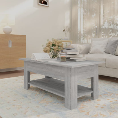 Tavolino da Salotto Grigio Sonoma 102x55x42 cm in Truciolato | homemem39