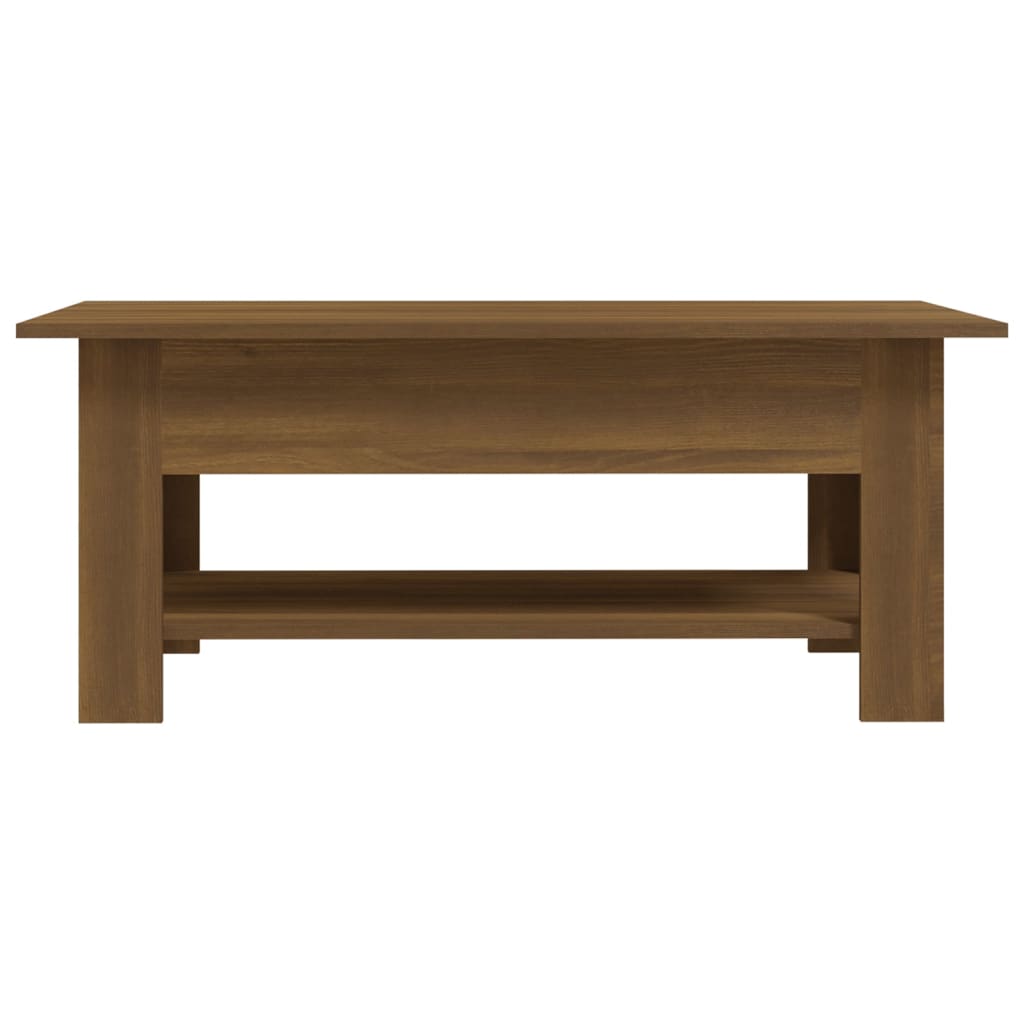 Tavolino da Salotto Rovere Marrone 102x55x42 cm in Truciolato | homemem39