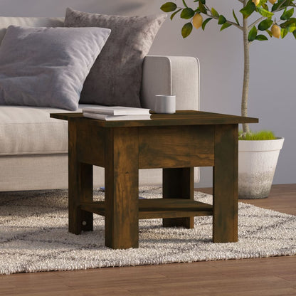 Tavolino da Salotto Rovere Fumo 55x55x42 cm in Truciolato | homemem39