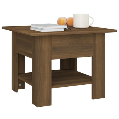 Tavolino da Salotto Rovere Marrone 55x55x42 cm in Truciolato | homemem39