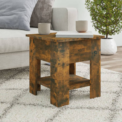 Tavolino da Salotto Rovere Fumo 40x40x42 cm Legno Multistrato | homemem39