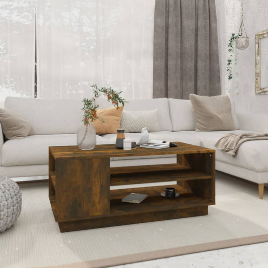 Tavolino da Salotto Rovere Fumo 102x55x43 cm in Truciolato | homemem39