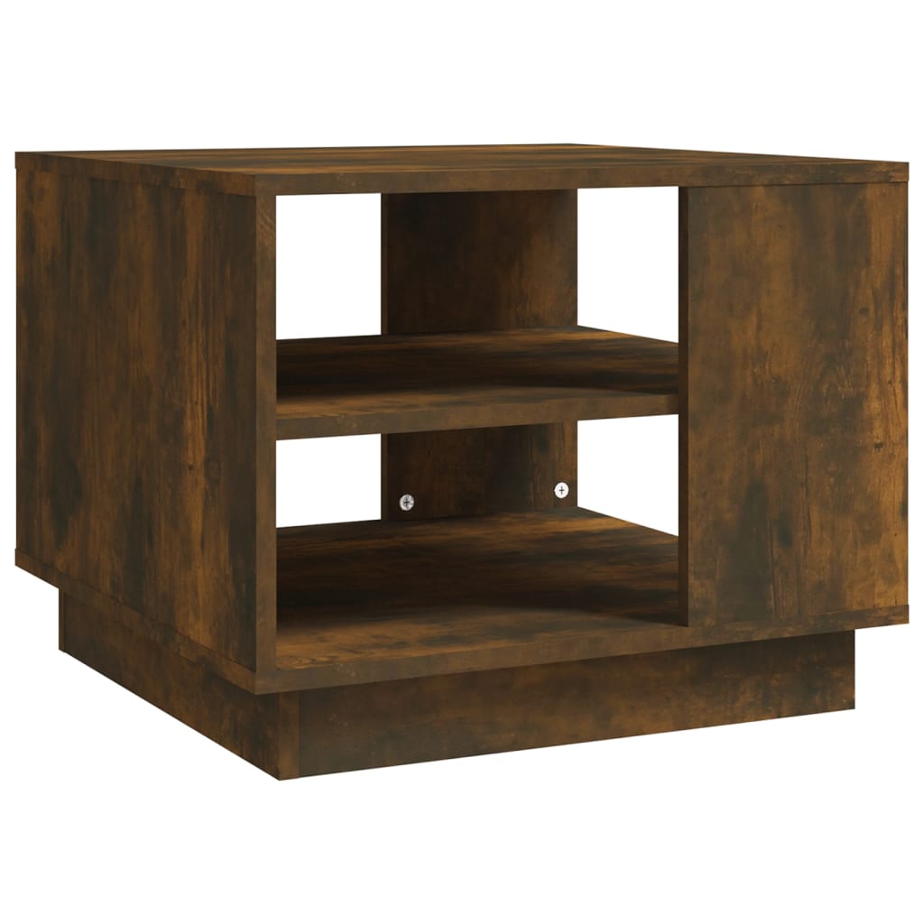 Tavolino da Salotto Rovere Fumo 55x55x43 cm in Truciolato | homemem39