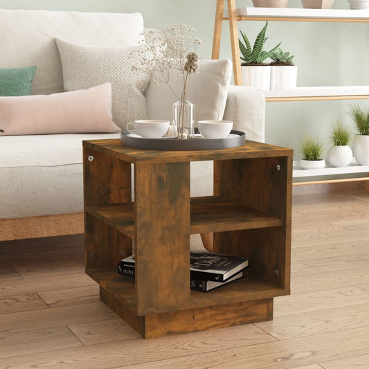 Tavolino da Salotto Rovere Fumo 40x40x43 cm Legno Multistrato | homemem39