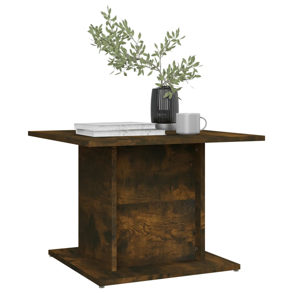 Tavolino Salotto Rovere Fumo 55,5x55,5x40cm Legno Multistrato | homemem39