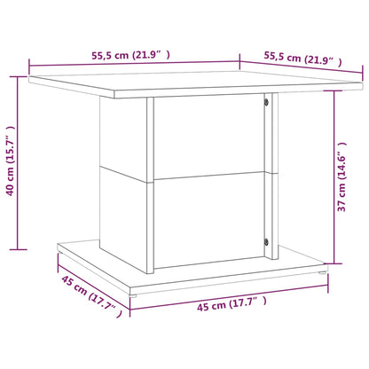 Tavolino Salotto Rovere Fumo 55,5x55,5x40cm Legno Multistrato | homemem39