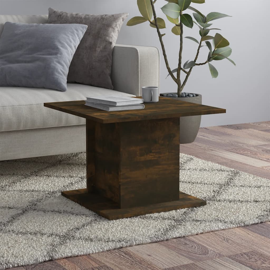Tavolino Salotto Rovere Fumo 55,5x55,5x40cm Legno Multistrato | homemem39