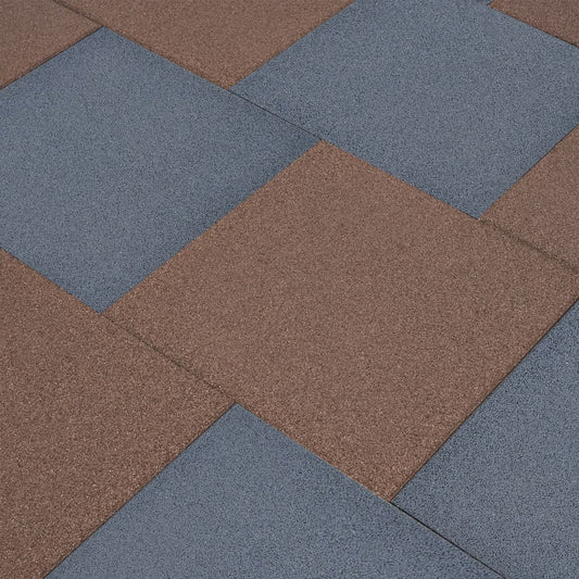 Piastrelle Anticaduta 18 pz in Gomma 50x50x3 cm Grigie - homemem39