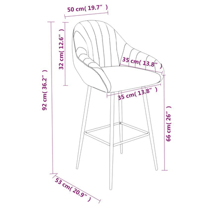 Sgabelli da Bar 2 pz Marrone Chiaro in Similpelle