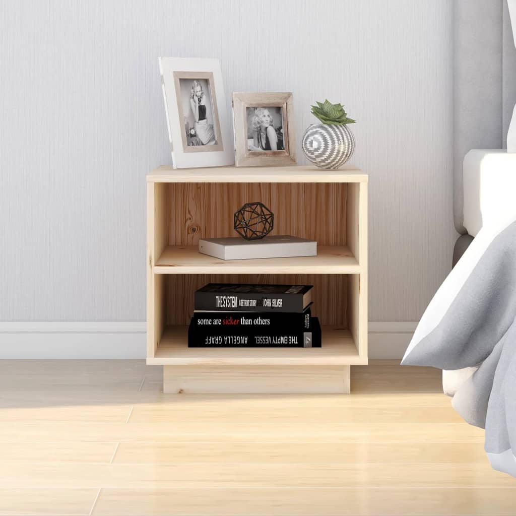 Comodini 2 pz 40x34x40 cm in Legno Massello di Pino - homemem39
