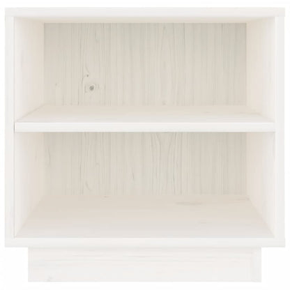 Comodini Bianchi 2 pz 40x34x40 cm in Legno Massello di Pino - homemem39
