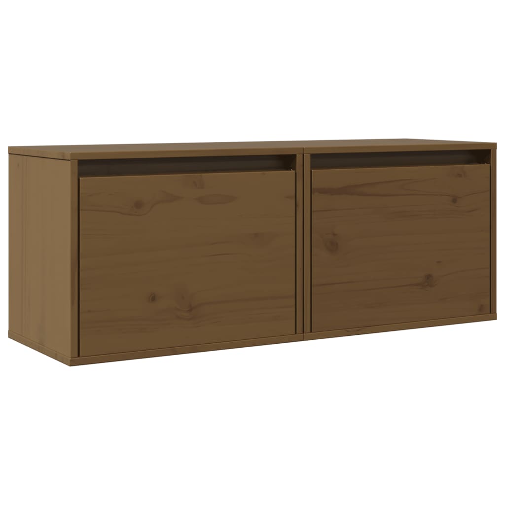 Pensili ambra 2 pz 45x30x35 cm in Legno Massello di Pino | homemem39