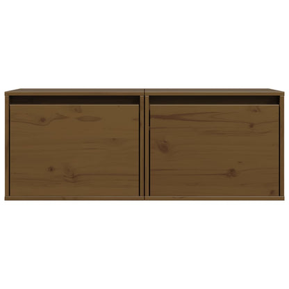 Pensili ambra 2 pz 45x30x35 cm in Legno Massello di Pino | homemem39