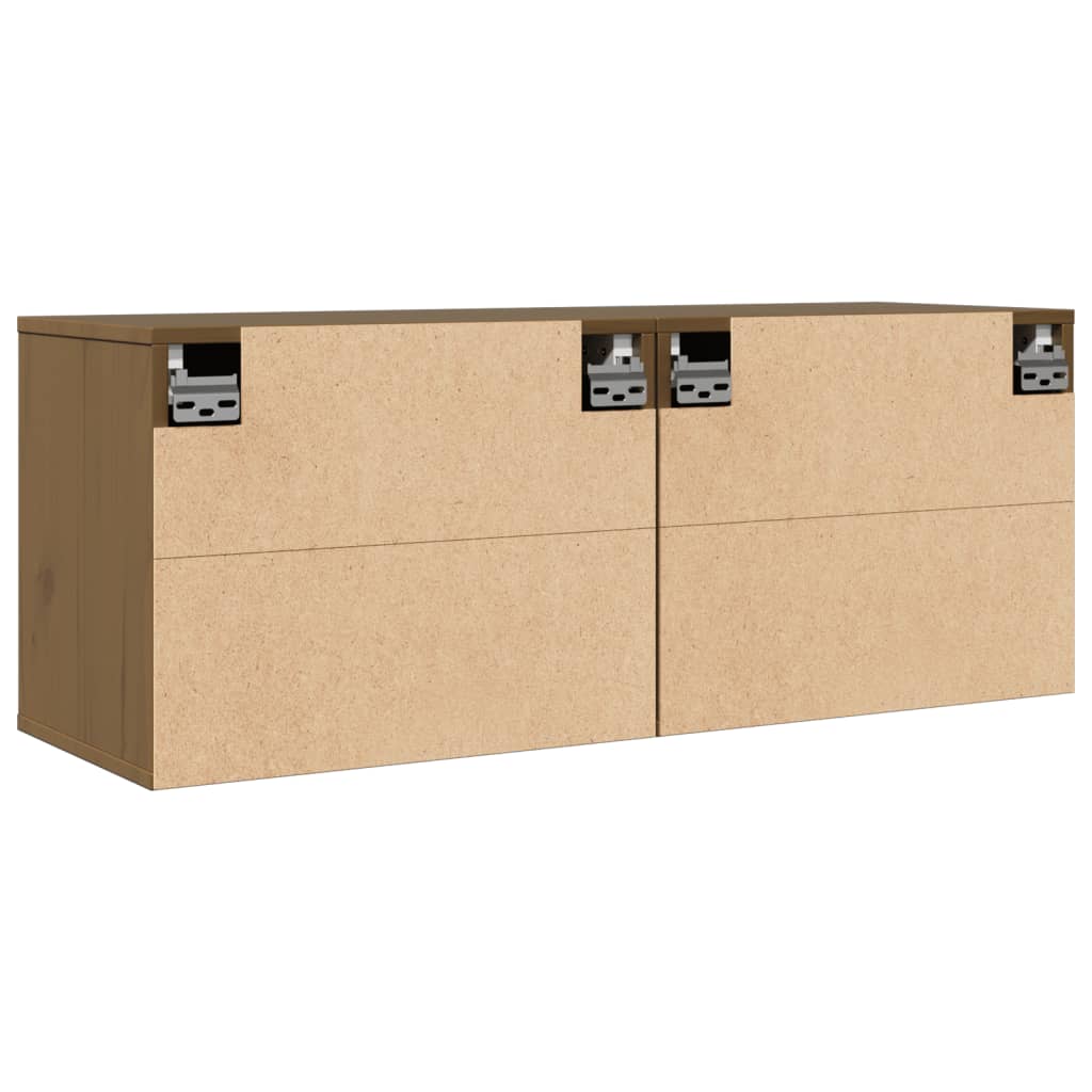Pensili ambra 2 pz 45x30x35 cm in Legno Massello di Pino | homemem39