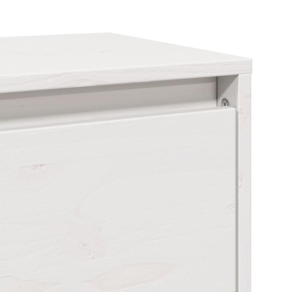 Pensili 2 pz Bianchi 80x30x35 cm in Legno Massello di Pino | homemem39