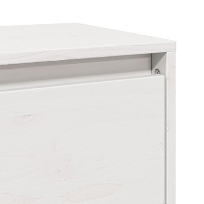 Pensili 2 pz Bianchi 80x30x35 cm in Legno Massello di Pino | homemem39