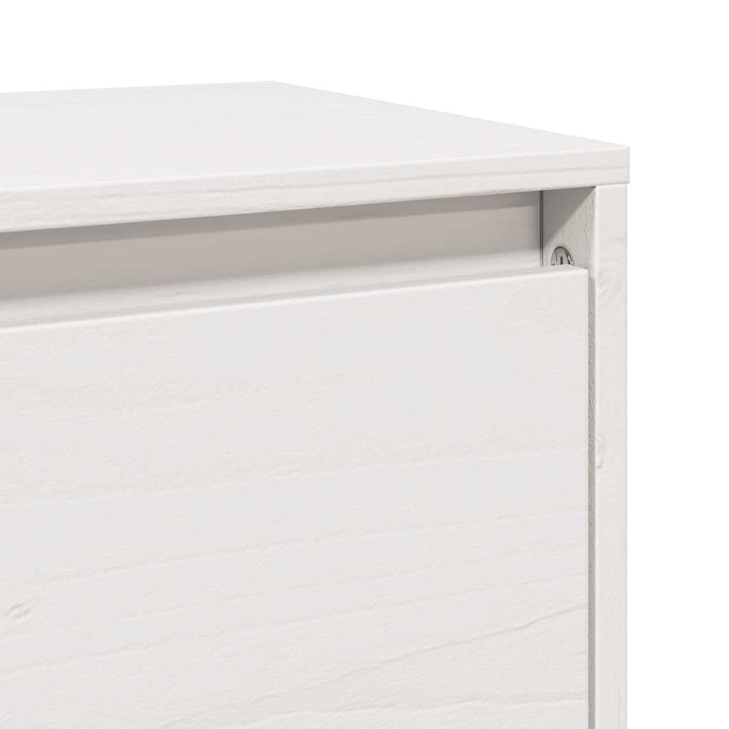 Pensile Bianco 100x30x35 cm in Legno Massello di Pino | homemem39