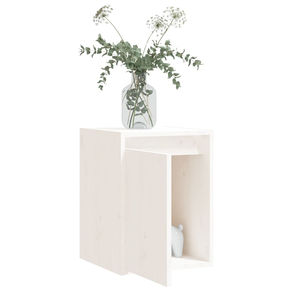 Pensile Bianco 30x30x40 cm in Legno Massello di Pino | homemem39