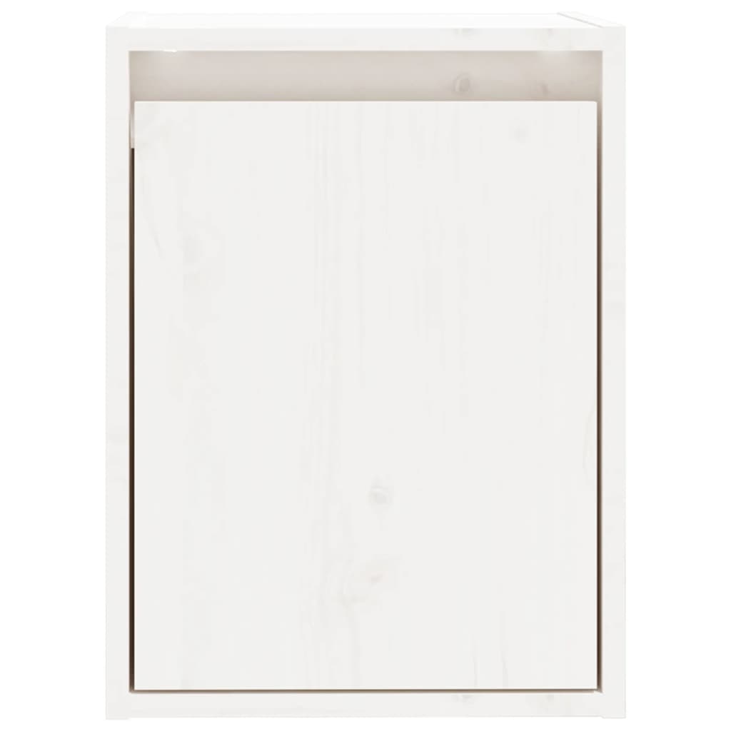 Pensili 2 pz Bianchi 30x30x40 cm in Legno Massello di Pino | homemem39