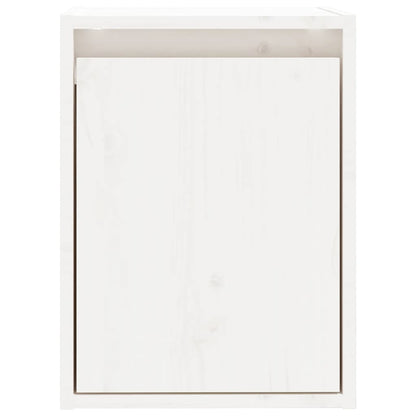 Pensili 2 pz Bianchi 30x30x40 cm in Legno Massello di Pino | homemem39