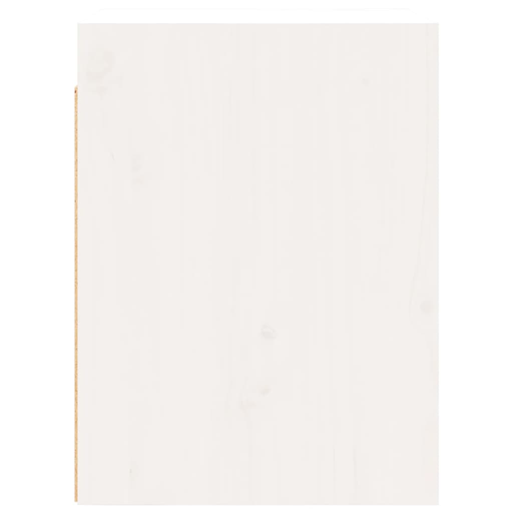 Pensili 2 pz Bianchi 30x30x40 cm in Legno Massello di Pino | homemem39
