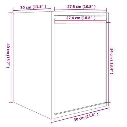 Pensili 2 pz Bianchi 30x30x40 cm in Legno Massello di Pino | homemem39