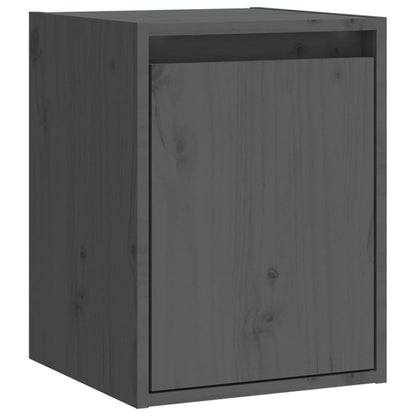 Pensili 2 pz Grigi 30x30x40 cm in Legno Massello di Pino | homemem39