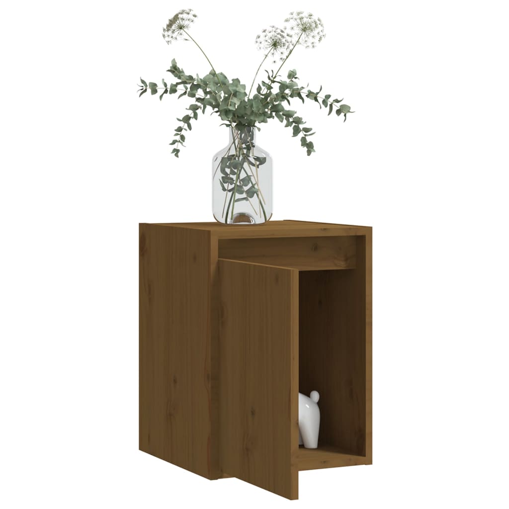 Pensili 2 pz Marrone ambra 30x30x40cm in Legno Massello di Pino | homemem39