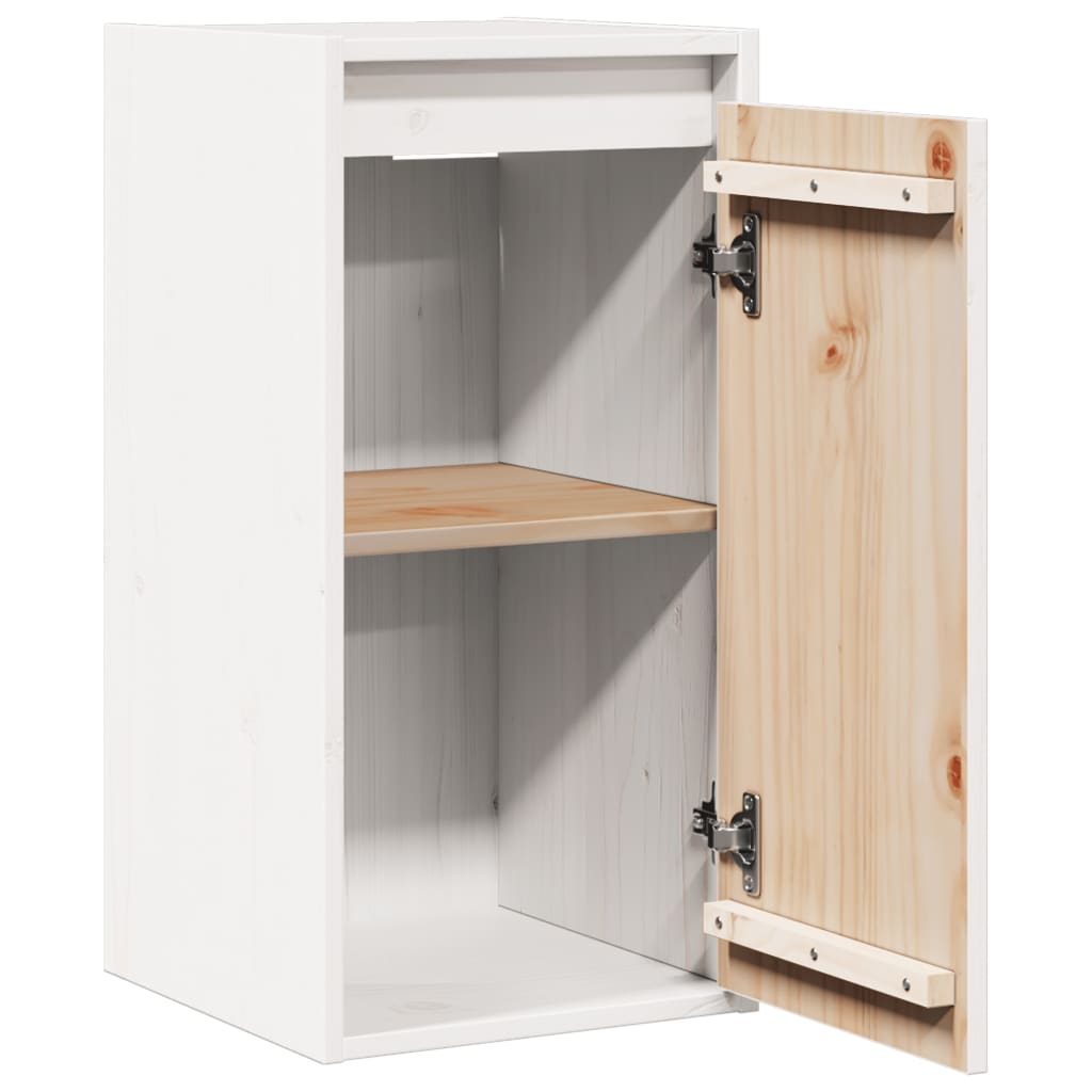 Pensili 2 pz Bianchi 30x30x60 cm in Legno Massello di Pino | homemem39
